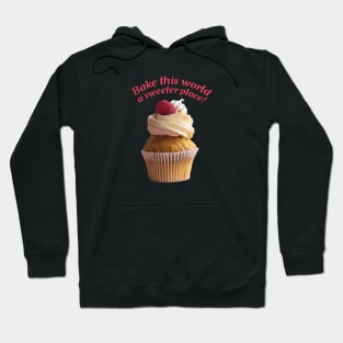 Vanilla Cupcake with Whipped Cream And Raspberry Hoodie